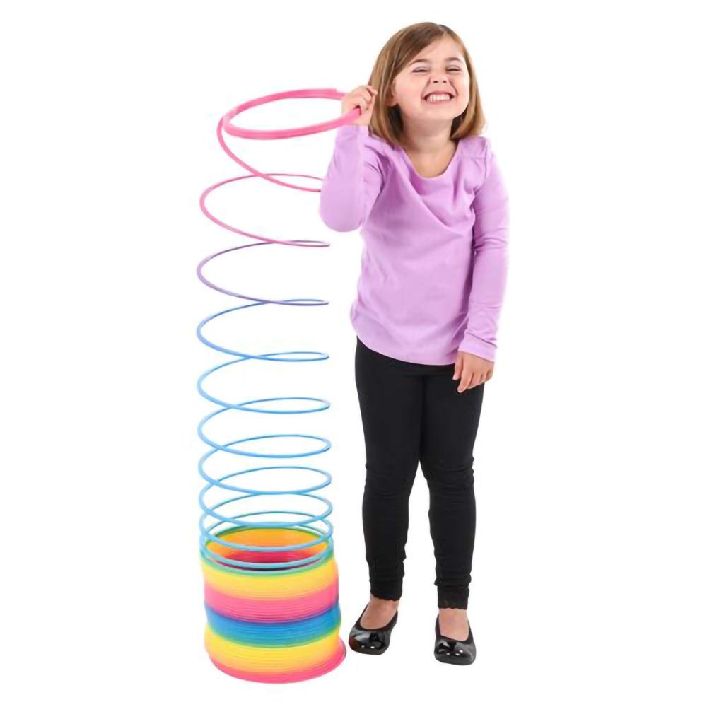 Party-favor rainbow coil springs add festive decor and rewards at events.