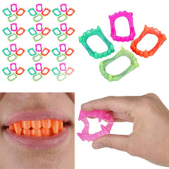 The Dreidel Company Neon Fangs Teeth party setup showcasing colorful wear