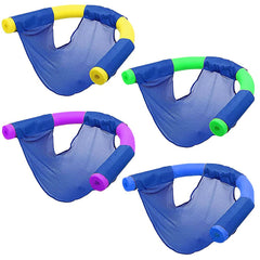 The Dreidel Company pool noodle mesh chair in use at pool party