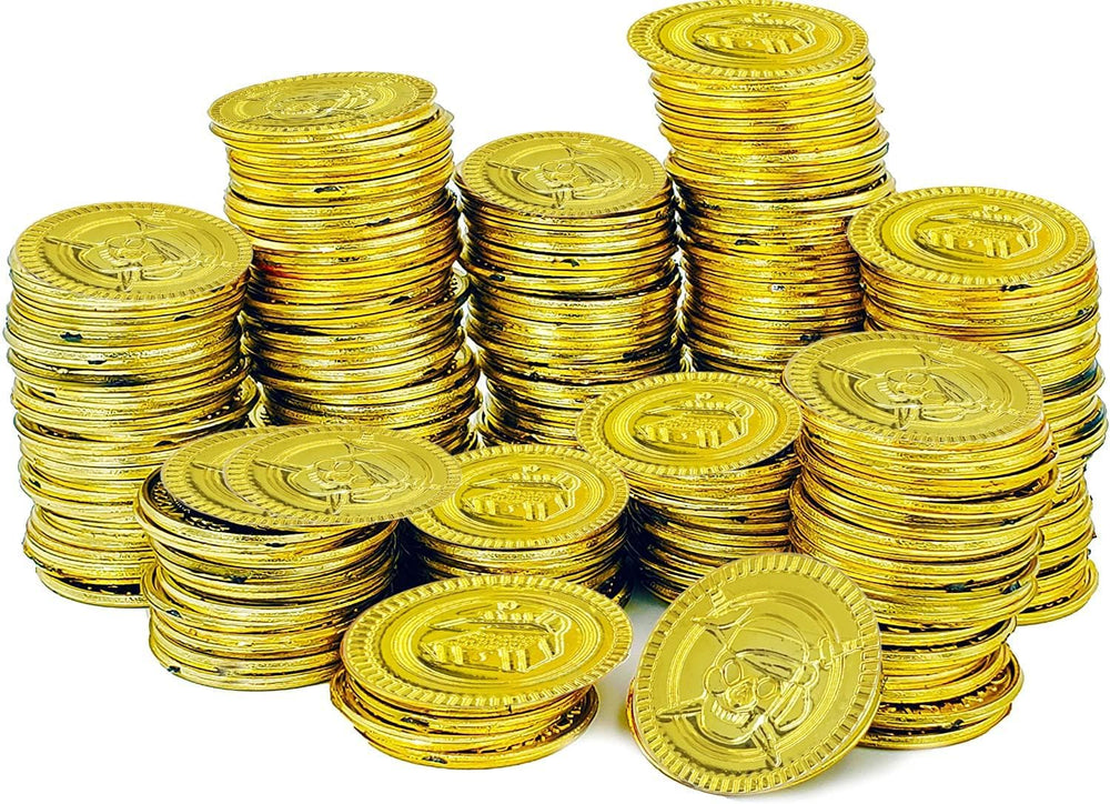The Dreidel Company St Patrick's Gold Coins close-up, ideal goody bag fillers.