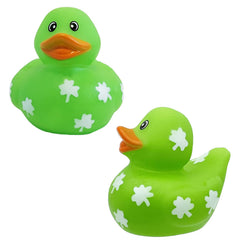 The Dreidel Company durable vinyl ducks resist splashes and spills in baths and pools.