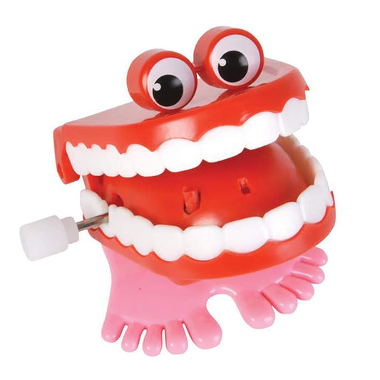 The Dreidel Company teeth wind-up shimmy, a playful gag gift that sparks imaginative play.
