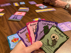Spells and wizard cards illustrating playful grooming-themed magic effects