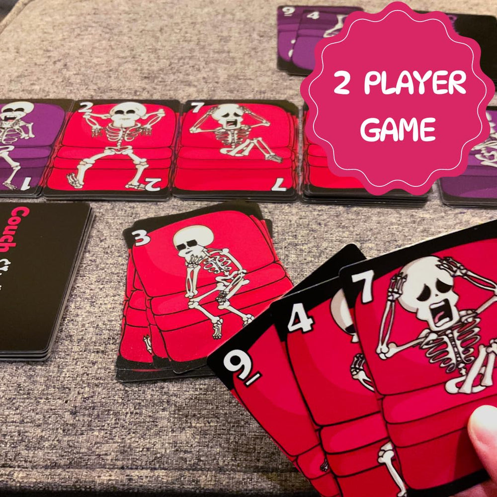 The Dusty Tophat Couch Skeletons hand cards showcase quick setup and strategy.