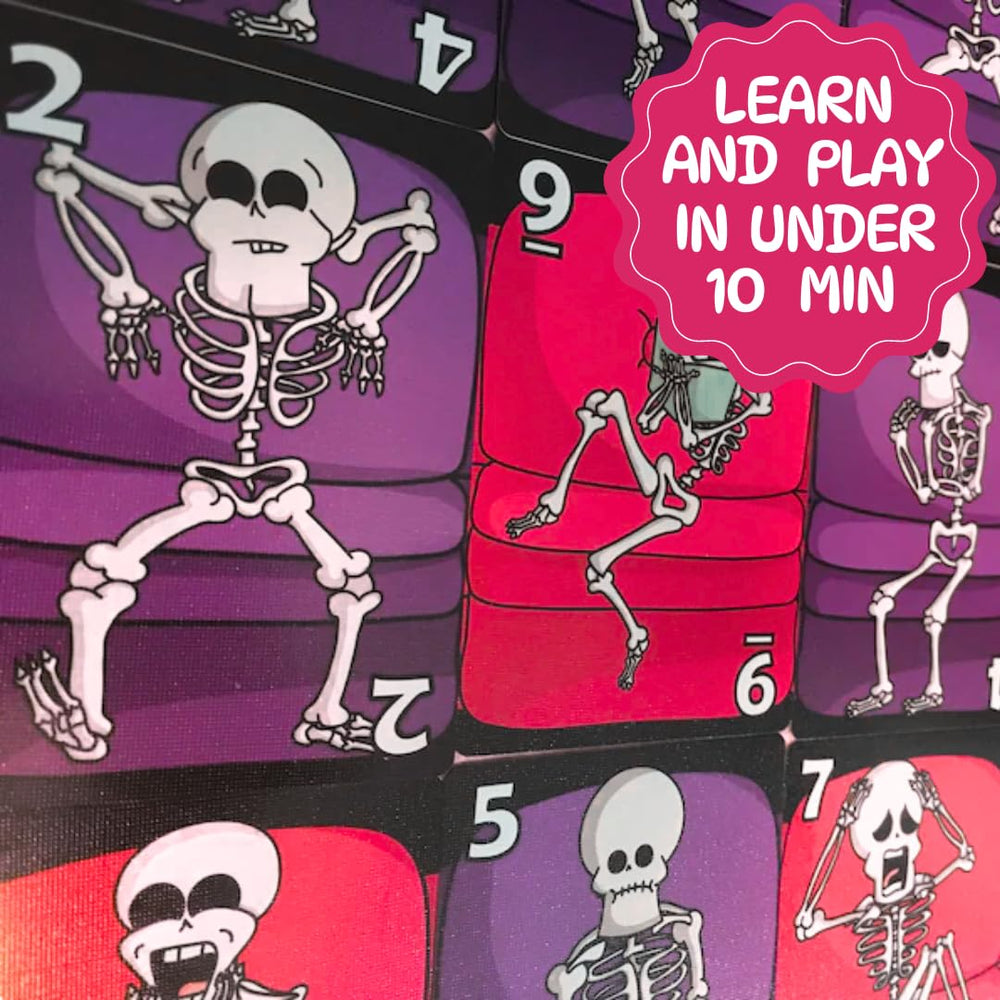 The Dusty Tophat Couch Skeletons portable size highlights travel-friendly entertainment.