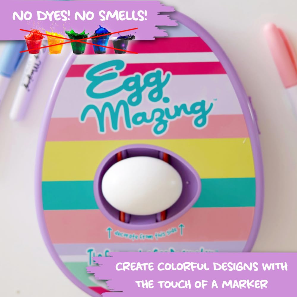 Decorating in motion with The Eggmazing system's two motorized wheels