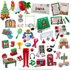 The Elf on the Shelf seasonal props for family-friendly holiday moments.