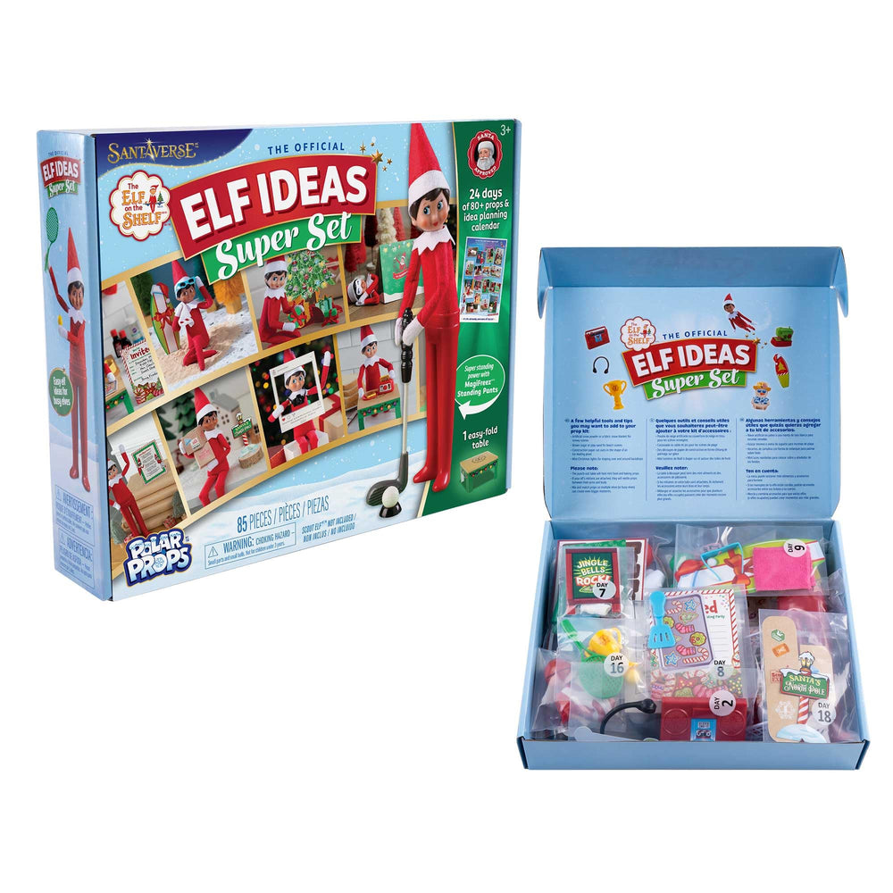 The Elf on the Shelf 24-Day Super Set scene ideas in action, inspiring daily holiday fun.