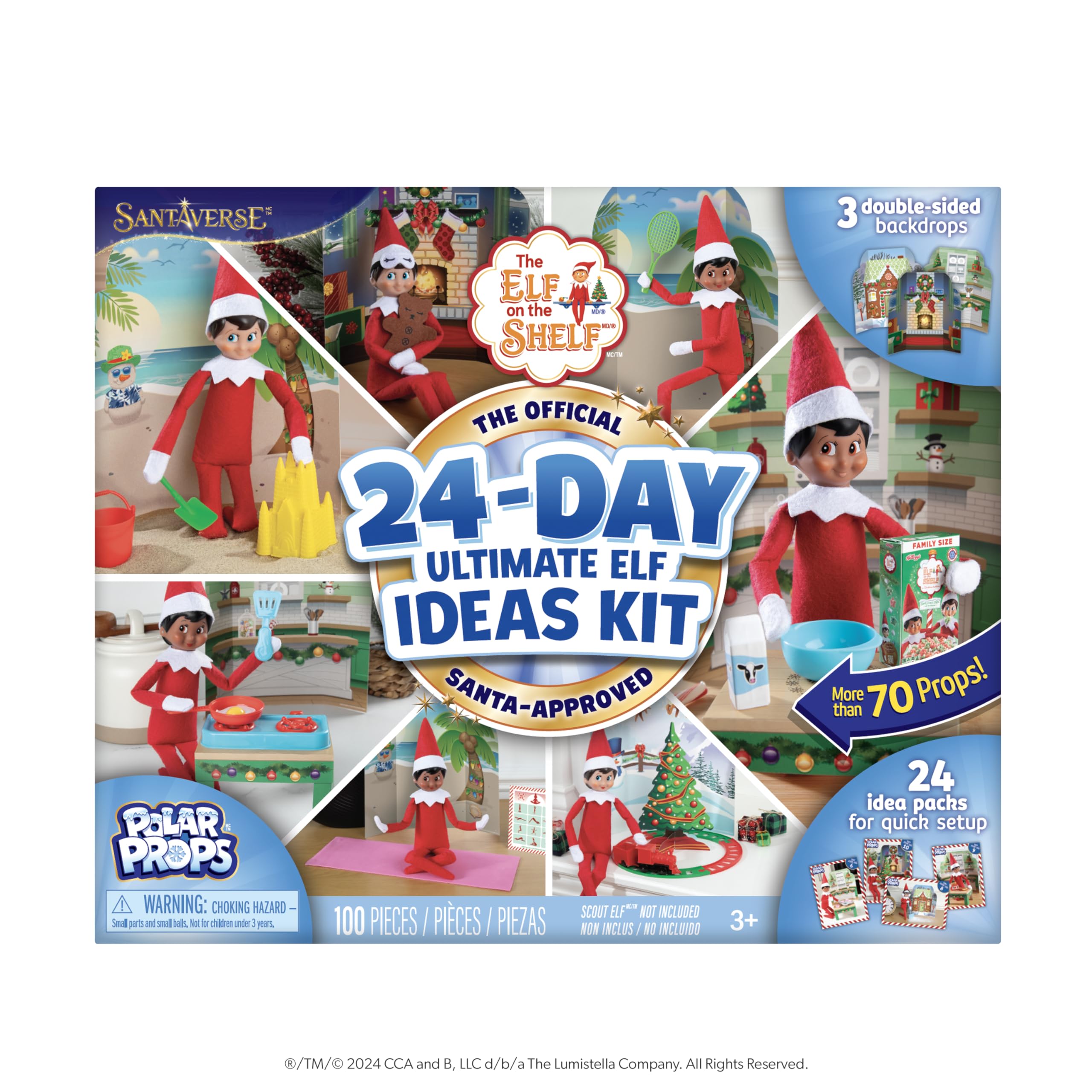 The Elf on the Shelf 24-Day Ultimate Kit prop collection for creative scenes