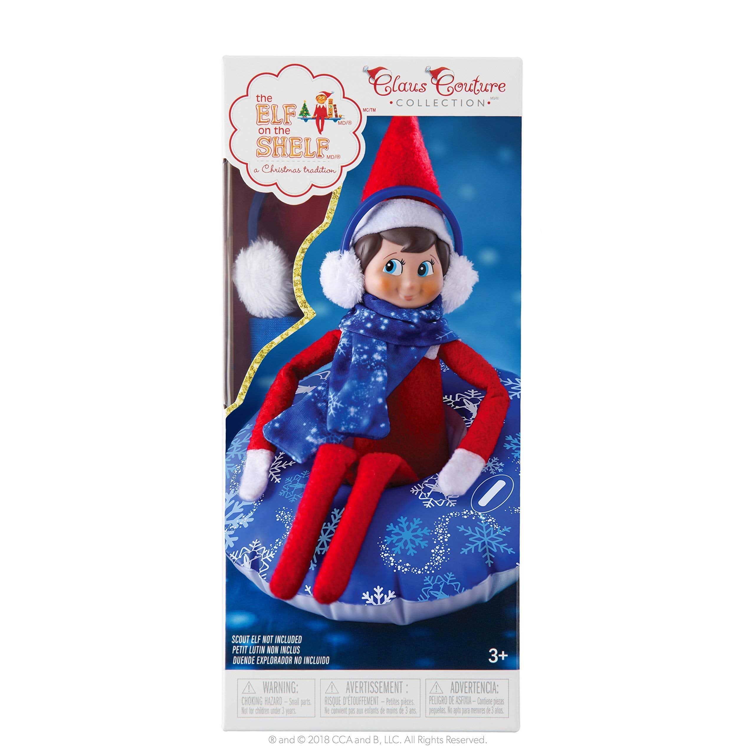 The Elf on the Shelf Claus Couture earmuffs enhance cozy winter charm for your Scout Elf.