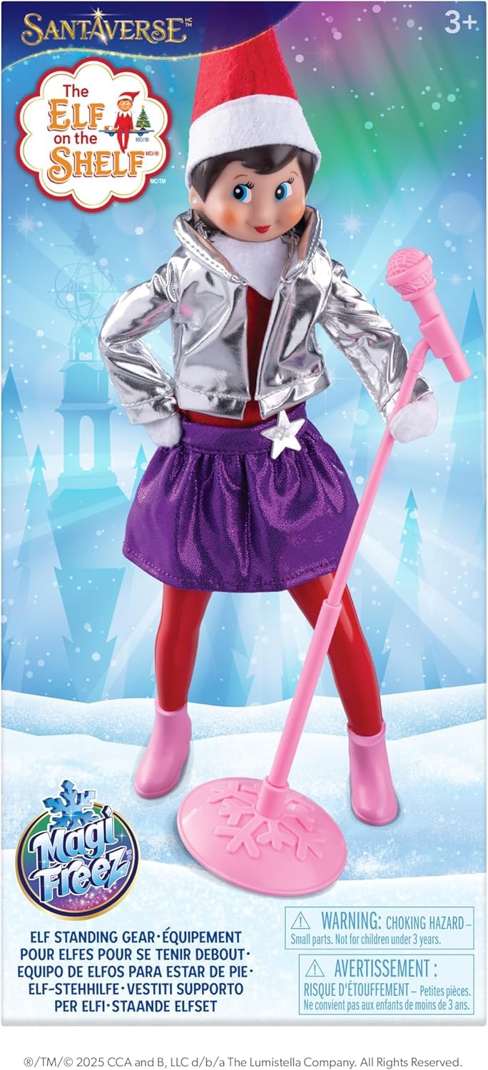Elf mic and stand set for kid-friendly musical moments and decor