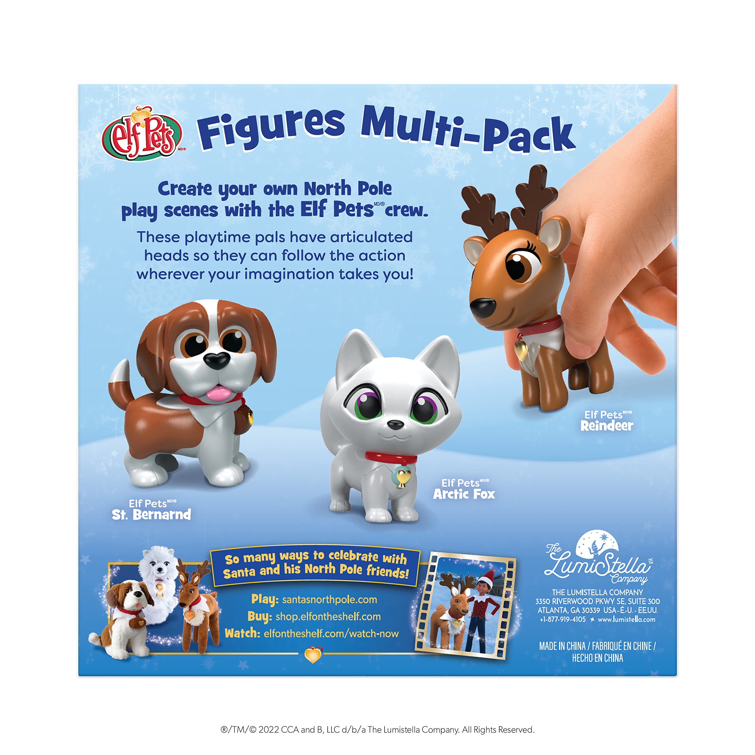 The Elf on the Shelf Elf Pets Multipack box showcases togetherness.