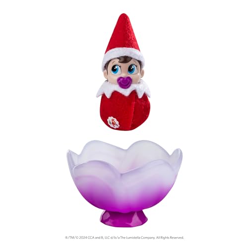 The Elf on the Shelf Frost Flower Cradle provides a safe home for bloom-ready elves.
