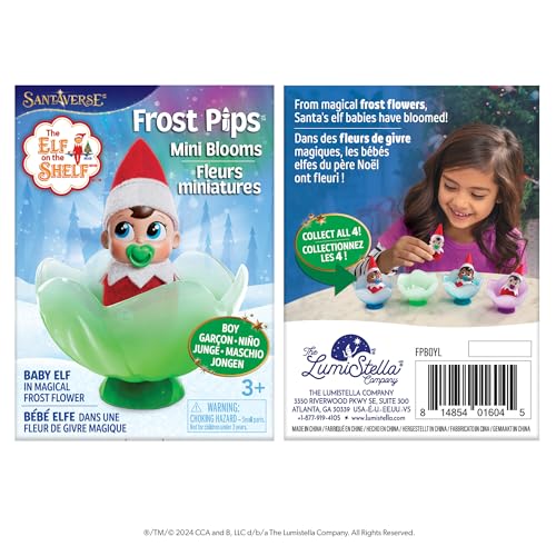 Frost Pips swaddle blanket keeps the elf cozy during play.