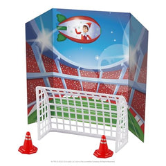 The Elf on the Shelf Polar Props North Pole Pitch Kit cones guide quick scene setups.