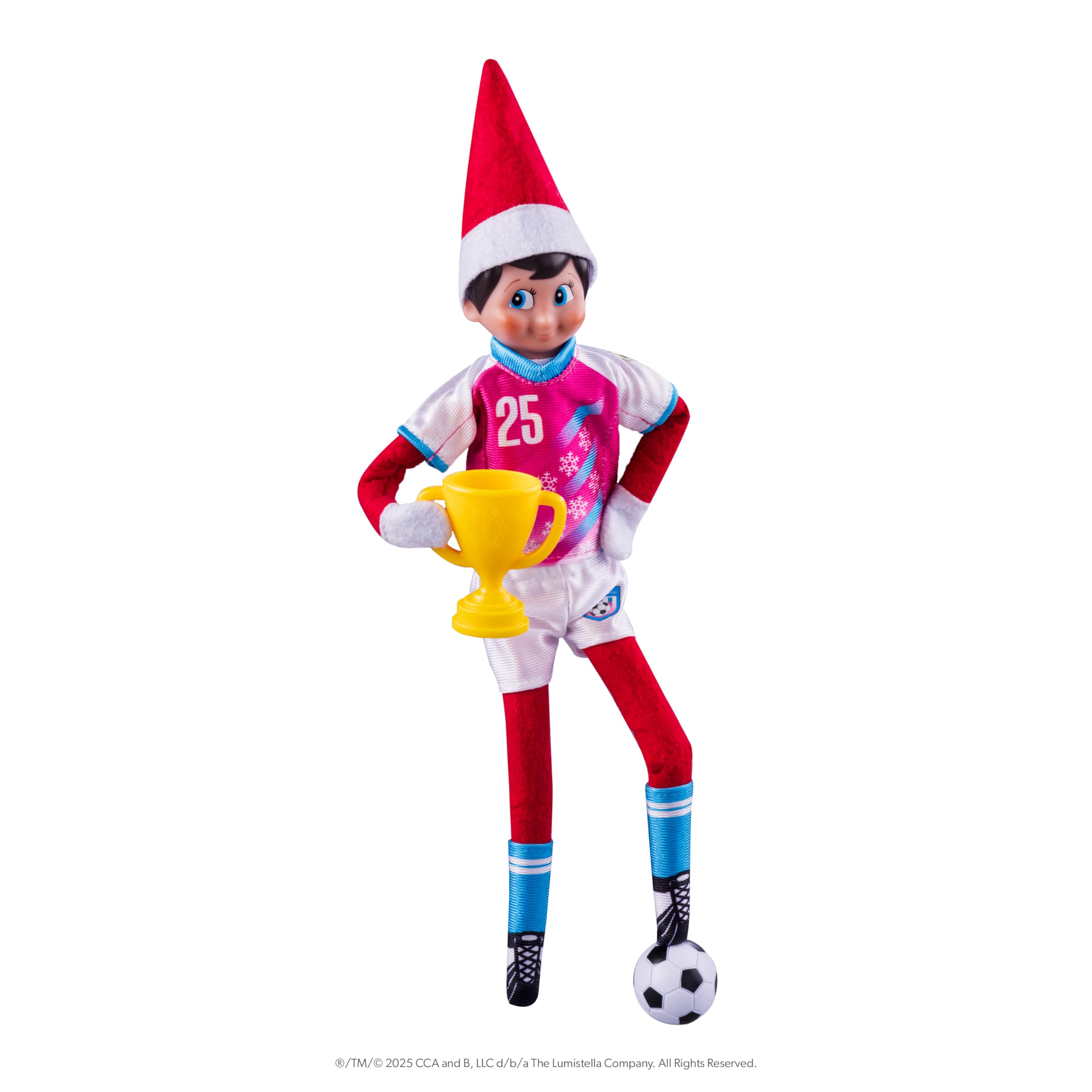 The Elf on the Shelf Polar Props North Pole Pitch Kit scarf adds seasonal flair.