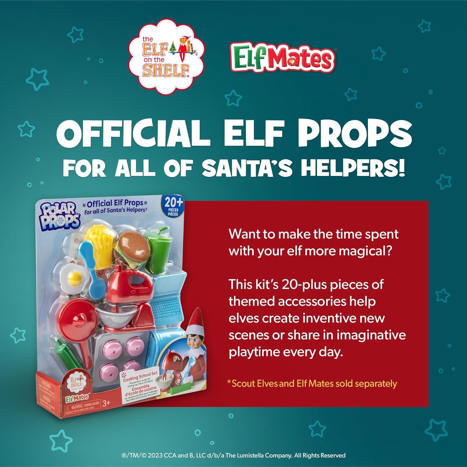 The Elf on the Shelf Polar Props stand mixer adds culinary role-play to festive setups.