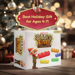 The Fidget Game pop sensory toy features elf cards for hands-on phonics fun