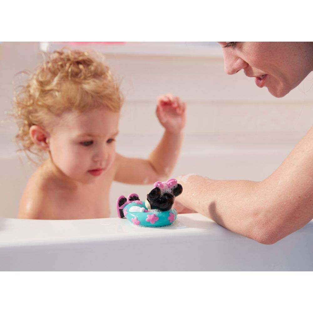 The First Years Minnie Mouse squirties compact design fits tiny hands for easy squeezing.