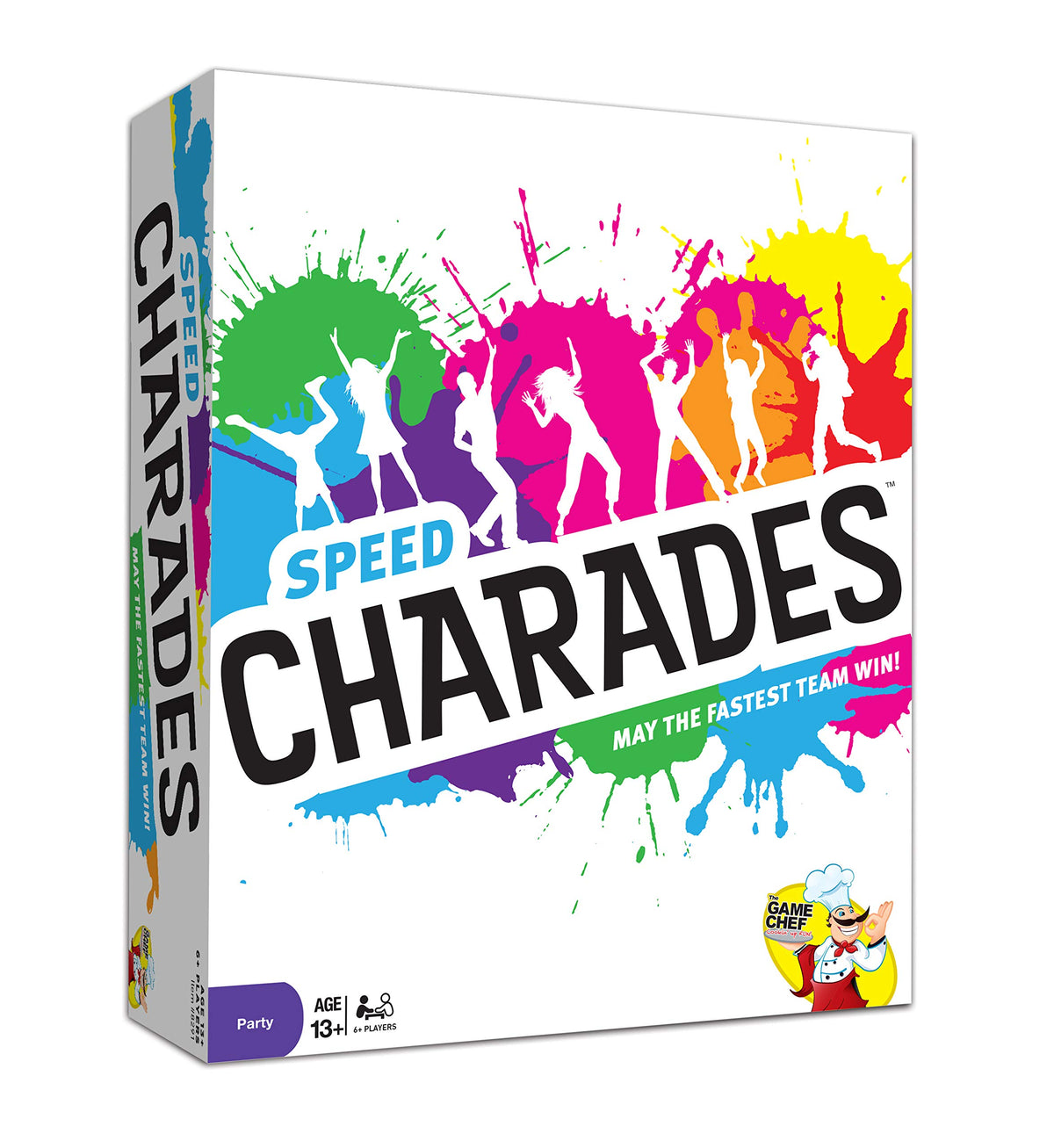 The GAME CHEF Speed Charades box and deck ready for family game night
