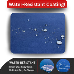 The Gaming Mat Company bridge table mat blue protects cards and chips.