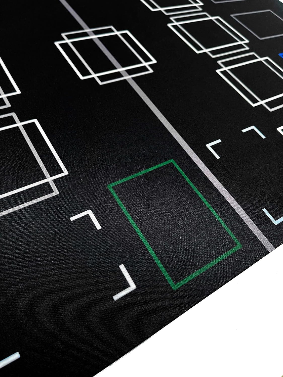 The Gaming Mat Company durable surface with water-resistant coating protects cards.