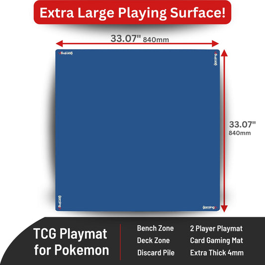 The Gaming Mat Company mahjong table mat blue keeps tiles flat and quiet.