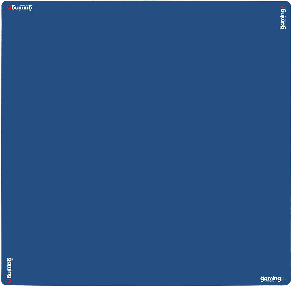 The Gaming Mat Company poker table mat blue with smooth card glide and protection.