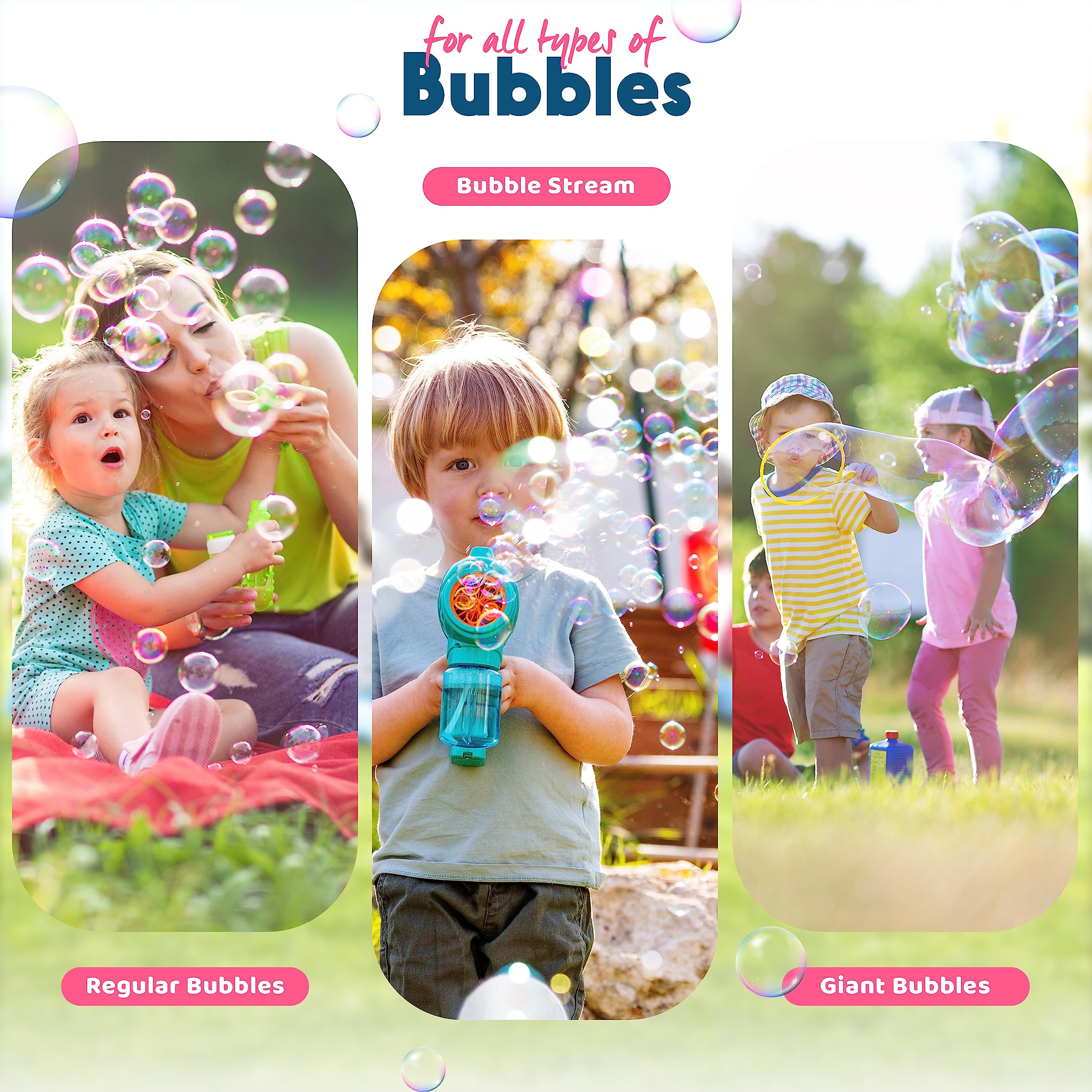 Party-ready Glowhouse bubble solution supports large events and bubble shows.