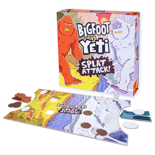 The Good Game Company Bigfoot vs Yeti Splat Attack board for quick family rounds.