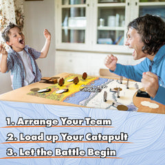 The Good Game Company Bigfoot vs Yeti Splat Attack catapults in action for dynamic launches.