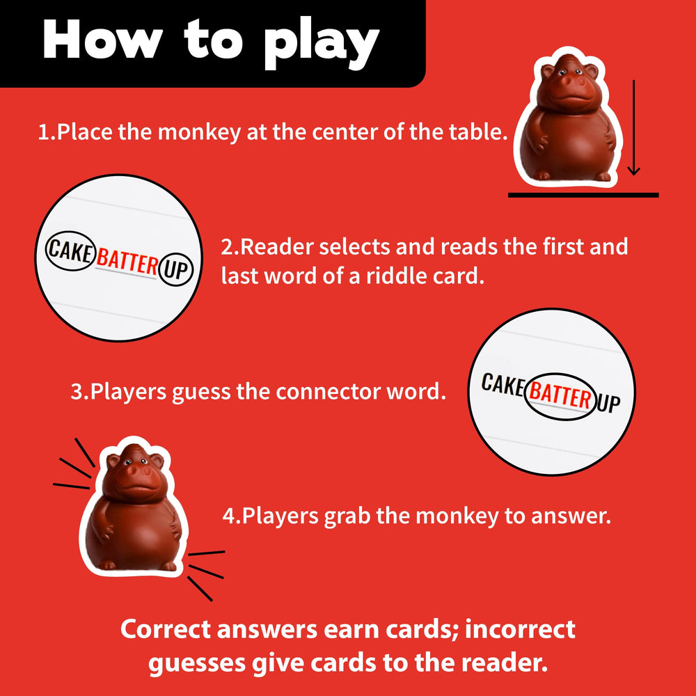 Chunky Monkey Business fill-in-the-blanks cards spark quick thinking and humor.