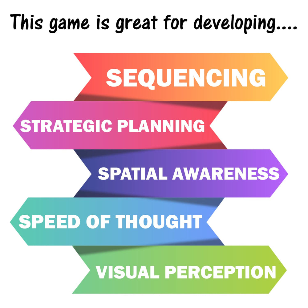 The Genius Square two-grids setup illustrates parallel challenges by The Happy Puzzle Company.