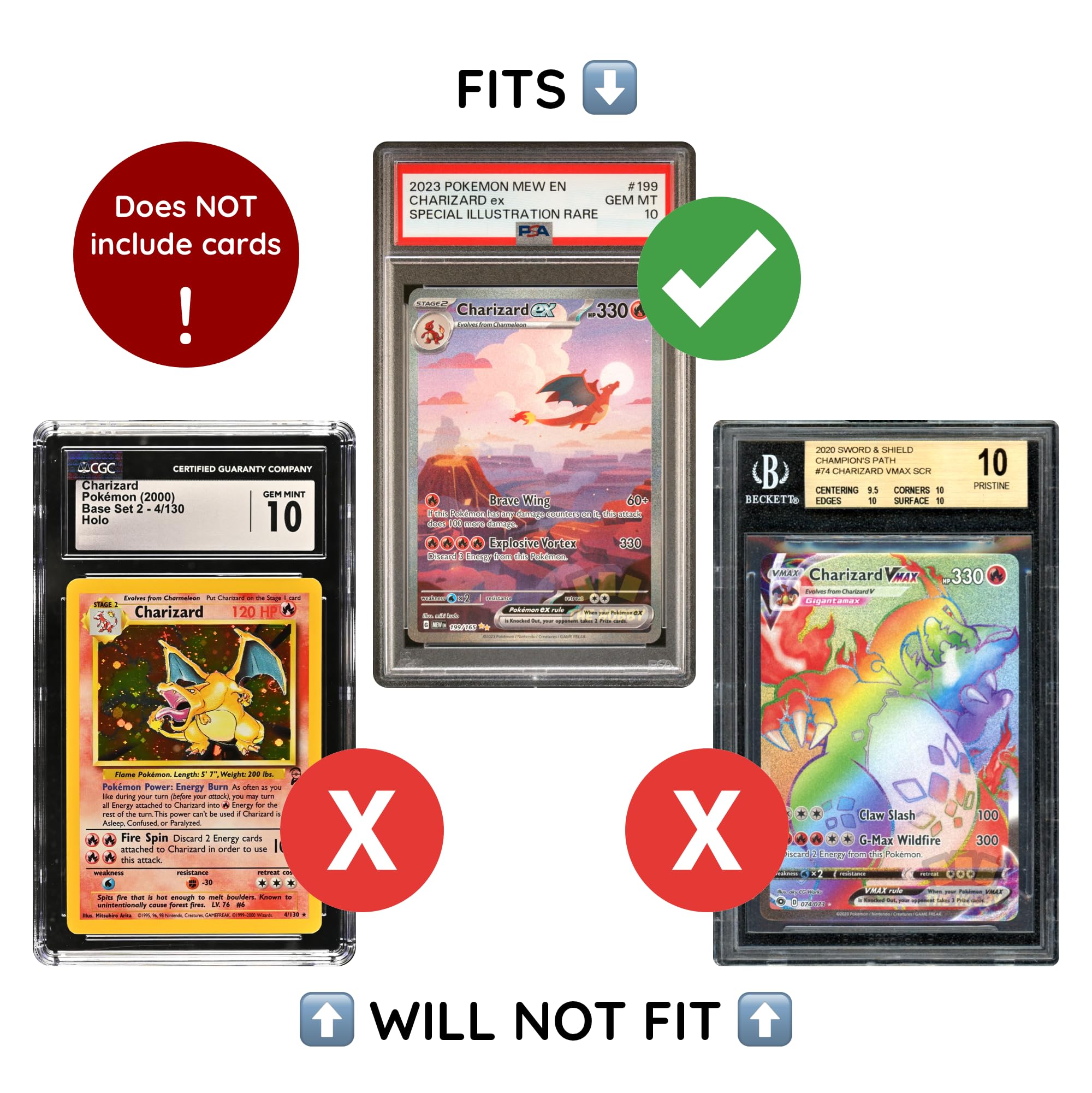 The Hobby Lair Slab Shield Sunrise compatibility with PSA slabs only.