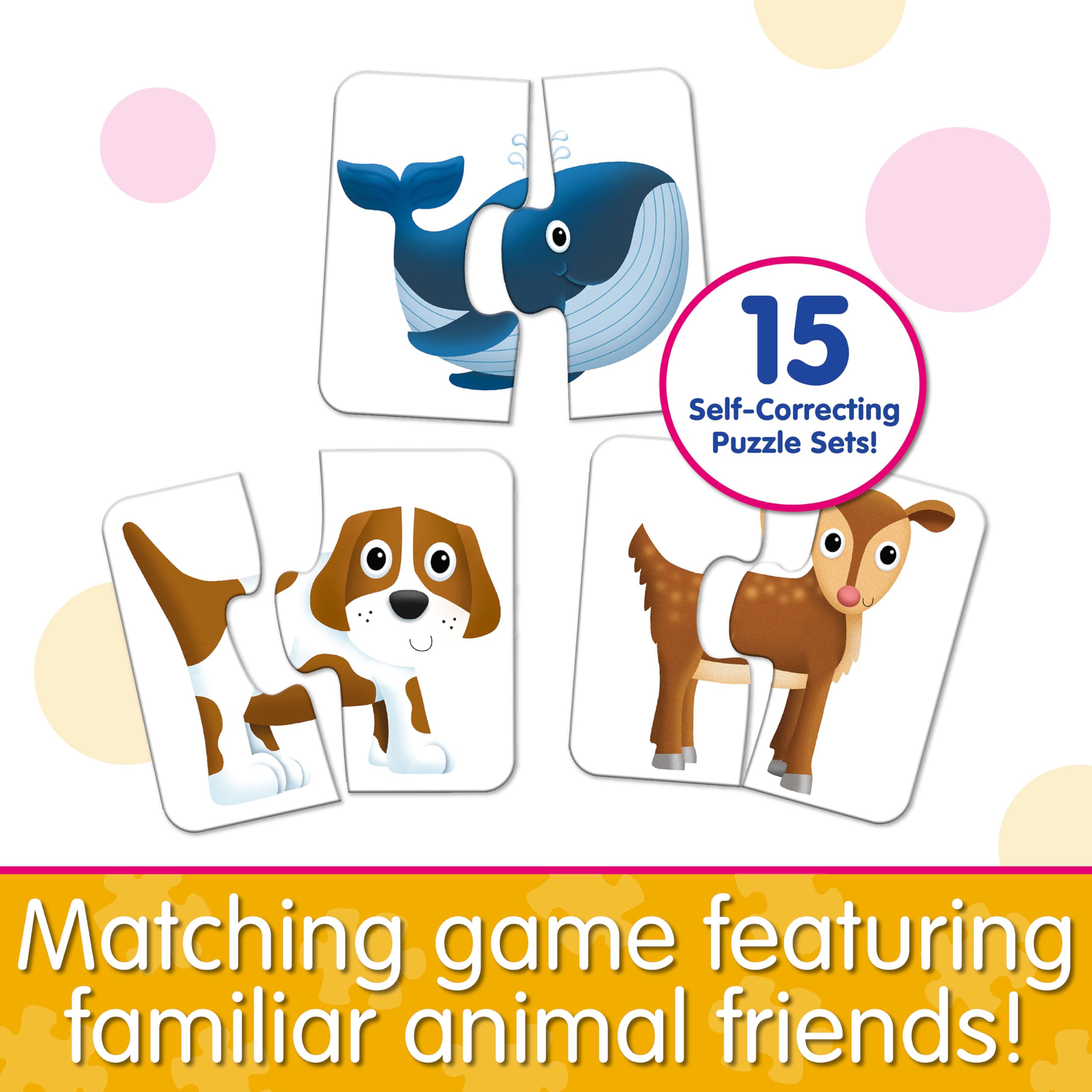 The Learning Journey colorfully illustrated animal cards support self-correcting matching.
