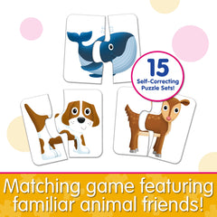 The Learning Journey colorfully illustrated animal cards support self-correcting matching.