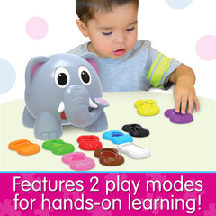 The Learning Journey elephant battery-included setup invites independent playtime.