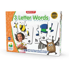 The Learning Journey Match It! 3 Letter Words set encourages confidence through color and word play.