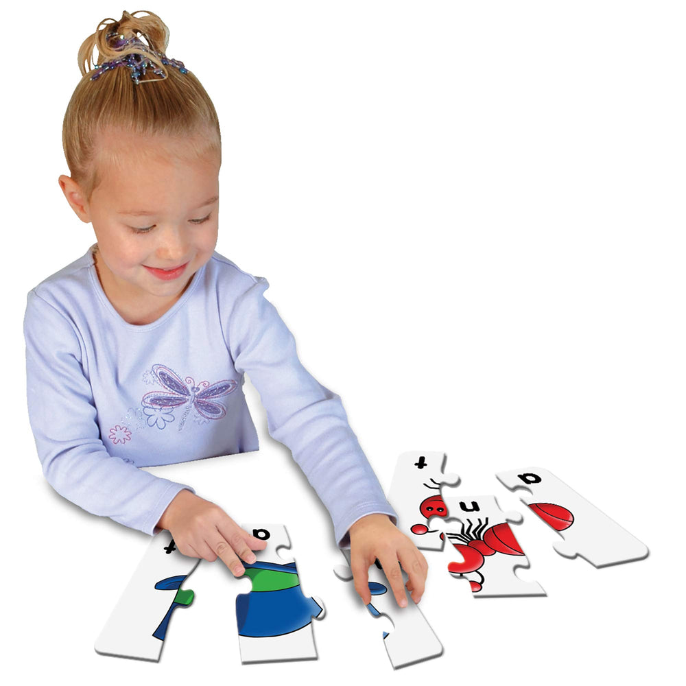 The Learning Journey Match It! self-correcting pieces promote independent play and correct spelling.