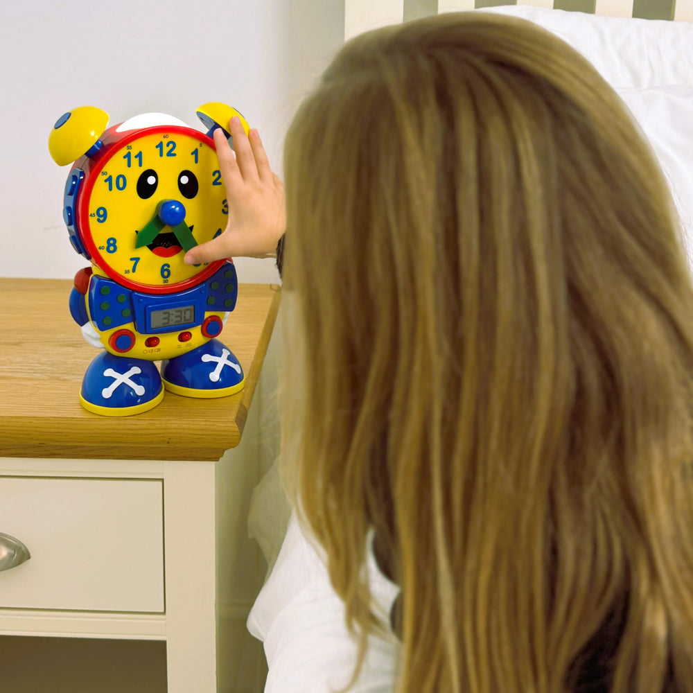 The Learning Journey Telly clock hands move smoothly to invite participation