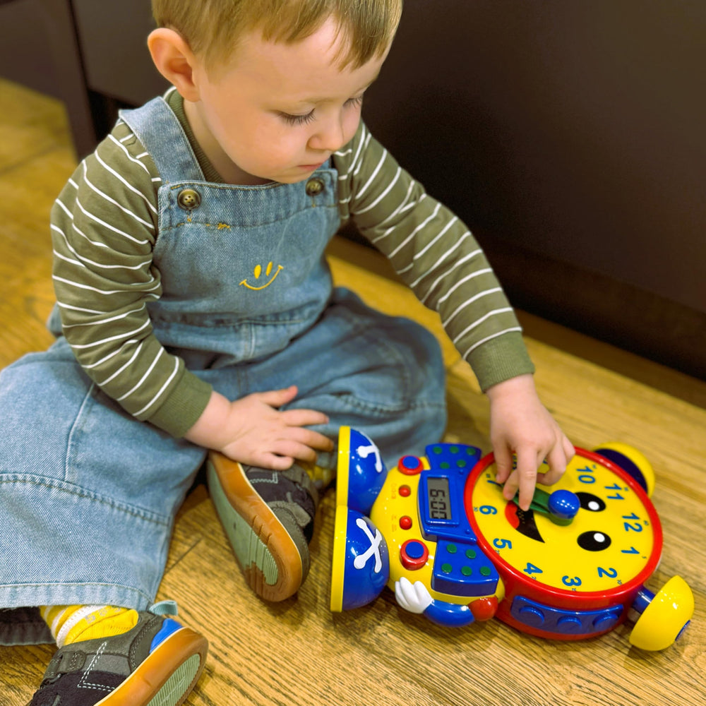 The Learning Journey Telly features a colorful and inviting clock face