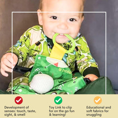 Double-stitched safety edges by The Learning Lovey support durable, reliable play