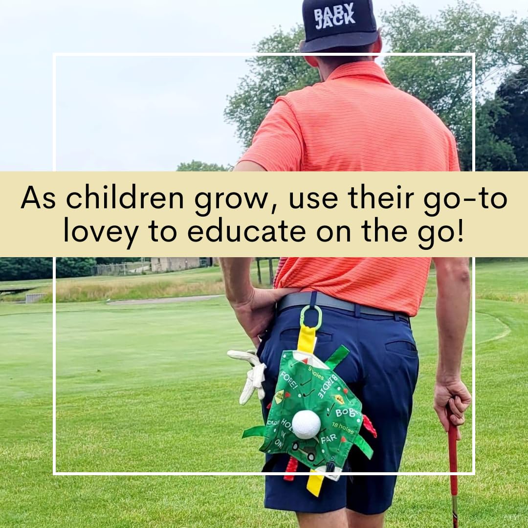 On-the-go sensory development with a compact 10x10 inch plush