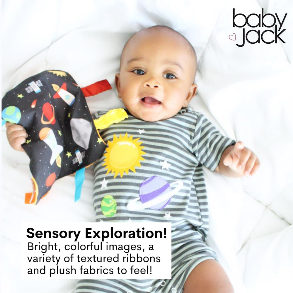 The Learning Lovey space colors and planets design supports early visual learning