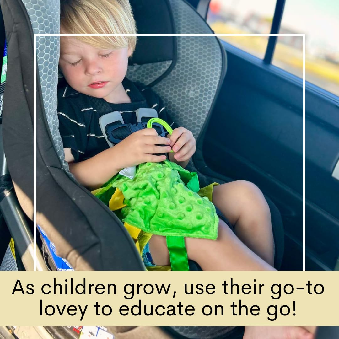 The Learning Lovey includes a sports themed design for engaging play.