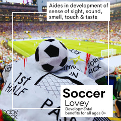 Soccer ball pattern detail on The Learning Lovey lovey