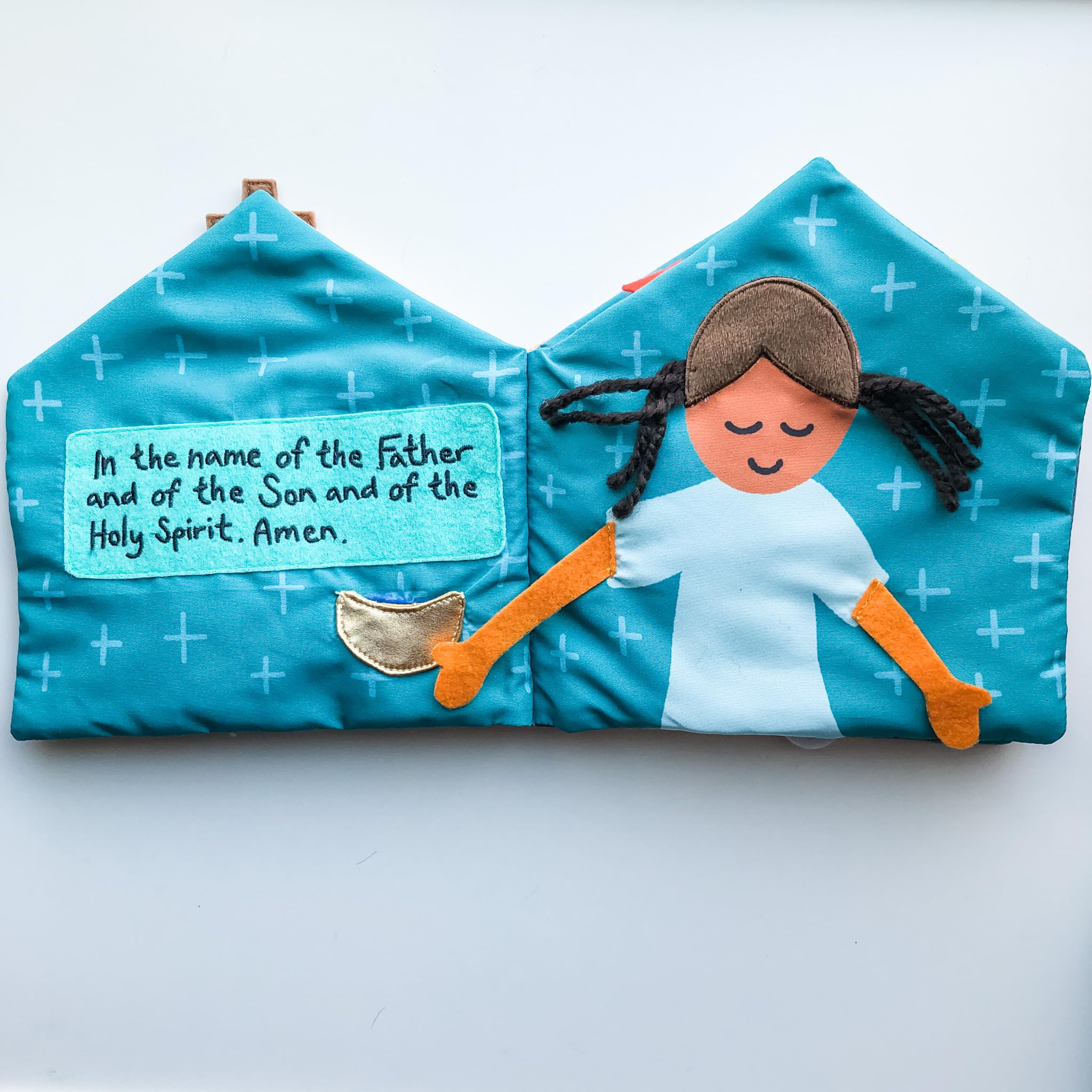 The Little Rose Shop book's liturgical illustrations guiding early faith learning for toddlers.