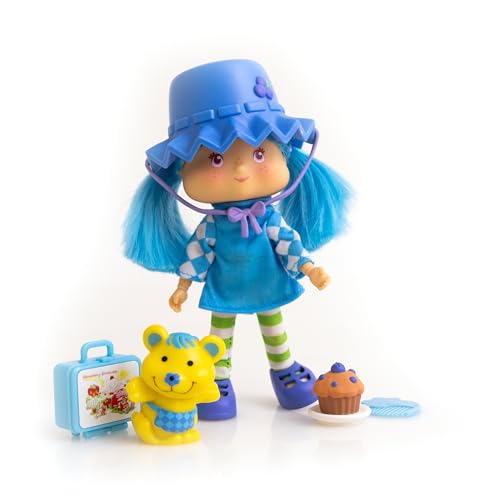 The Loyal Subjects Blueberry Muffin Fashion Doll scent enhances storytelling play with aroma.