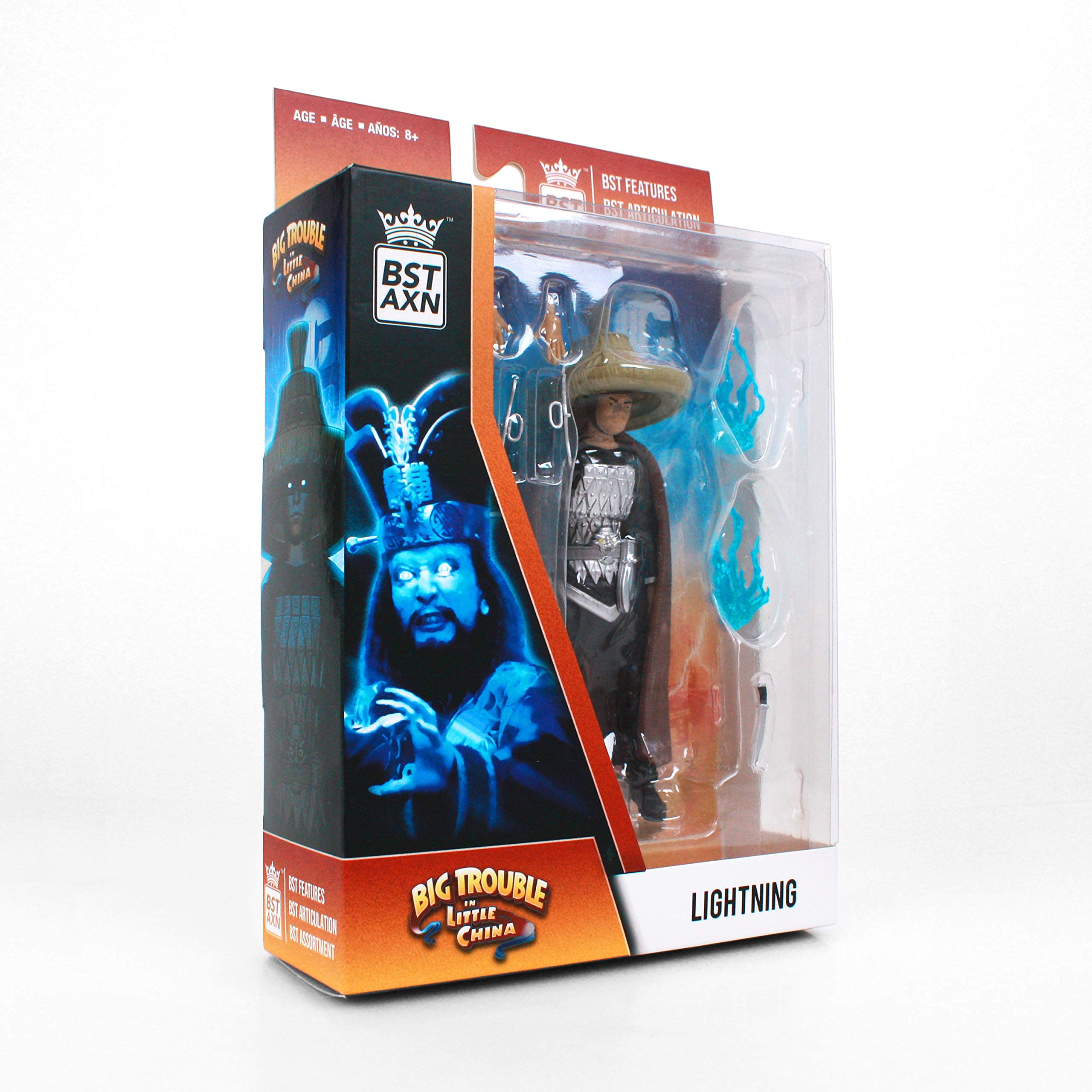 The Loyal Subjects BST AXN Lightning figure showing articulated joints for lifelike action poses.