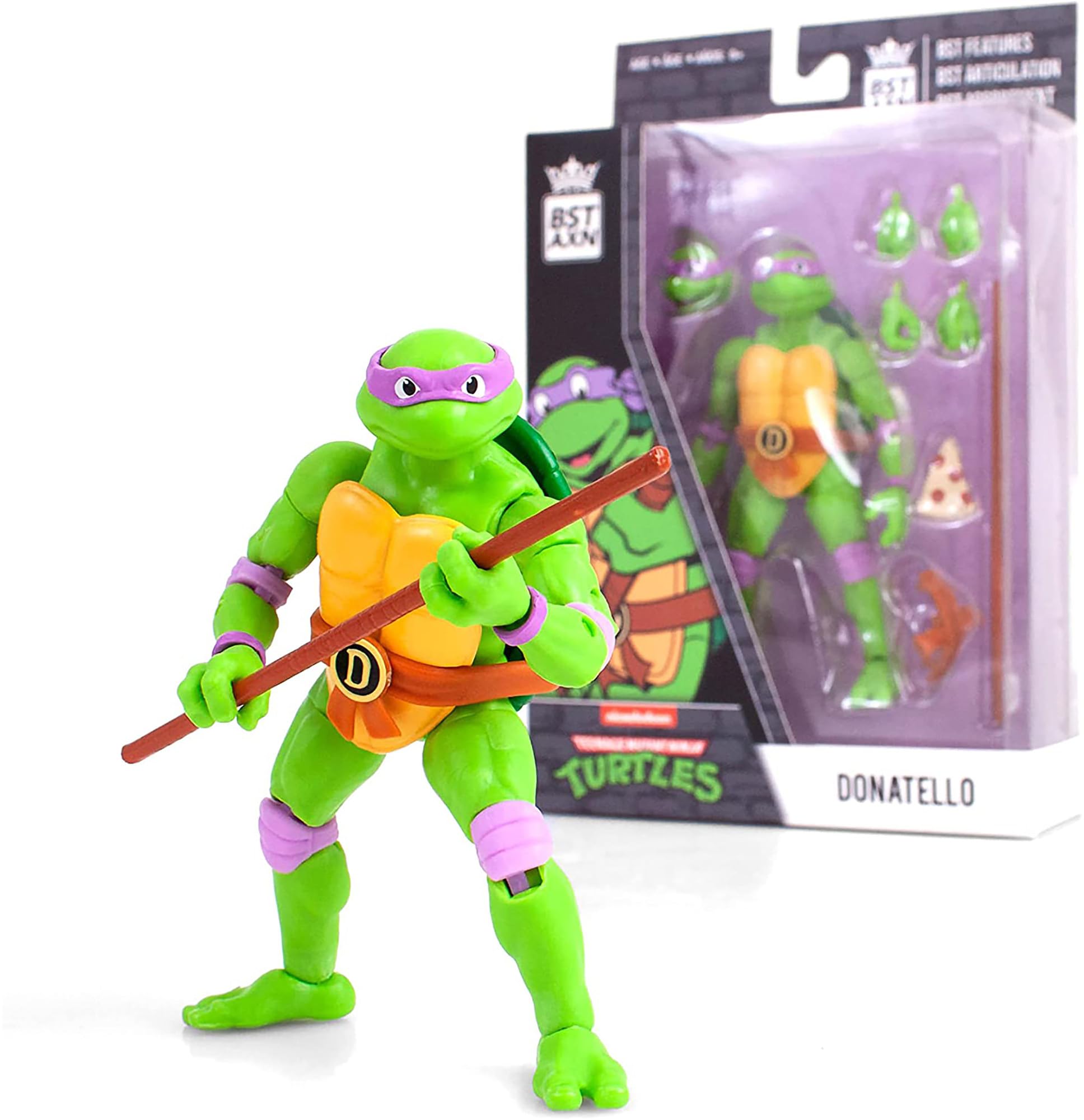 The Loyal Subjects Donatello BST AXN 5-inch figure in dynamic pose for display